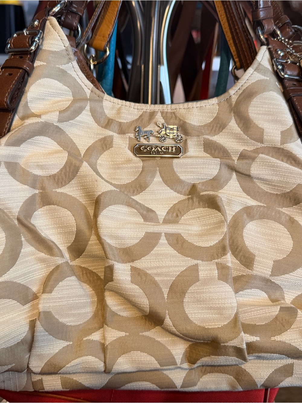 Handbag with Coach Logo